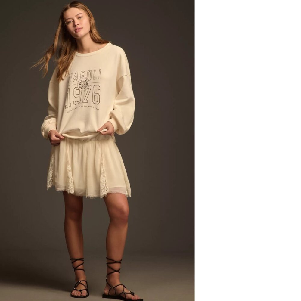 Pilcro Sweatshirt Twofer Mini Dress size PS  new with tag nwt